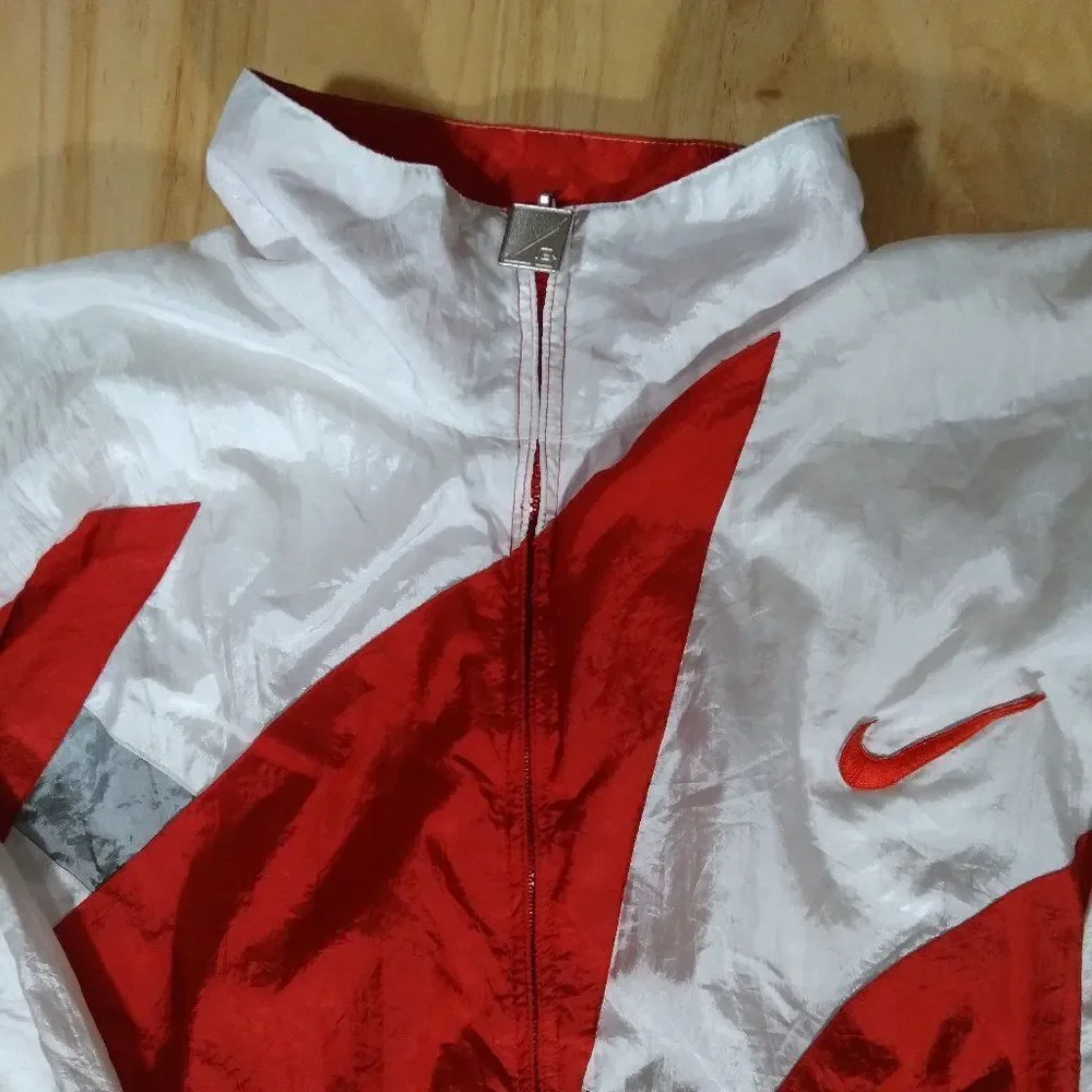Vintage Custom Logo Shark Tooth Color Block Windbreaker